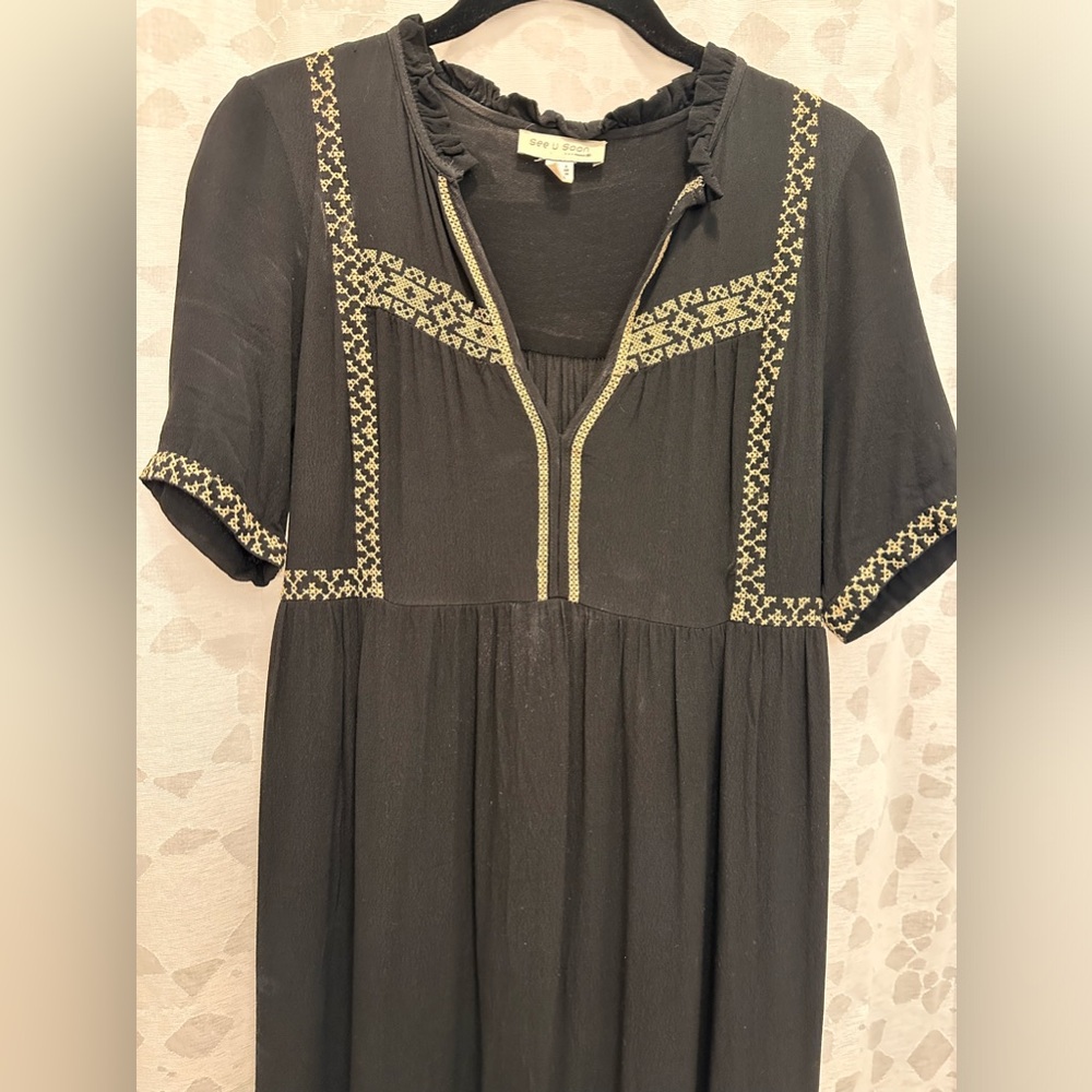 Black Boho Maxi Dress